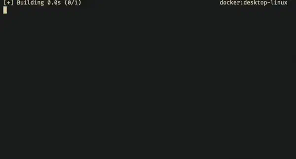 docker build output