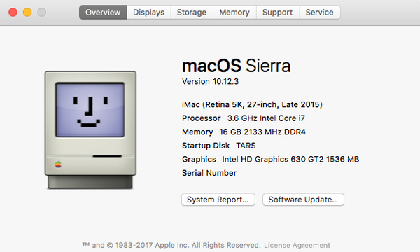 MacOS system information