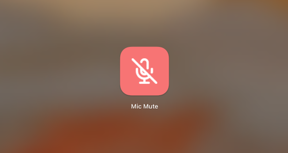 muted microphone icon with blurred background